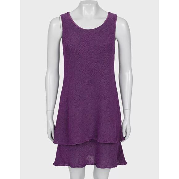 Vintage Chanel Purple A-Line Dress - Size M - Picture 1 of 6